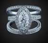 Pave-Set Marquise in 18K White Gold image