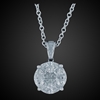 Marquise, Princess & Baguette Pendant in 18K White Gold image