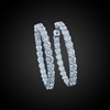 Diamond Hoop Earrings in 18K White Gold image