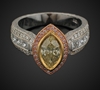 Marquise, Princess & Round Diamonds in 18K Tri Color Gold image