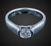 Solitaire in 18K White Gold image